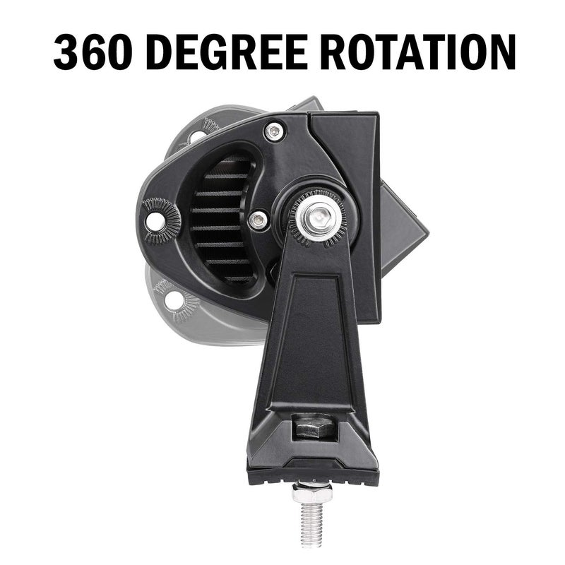 Muto-Beam Side Mounting Brackets, Muto-Beam Universal Side Bracket for LED Pods Light Bar Bracket Double Row Light Bar Brackets with Rubber Pad for Truck ATV UTV SUV Boat - Image 4